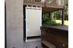outdoor shower enclosure